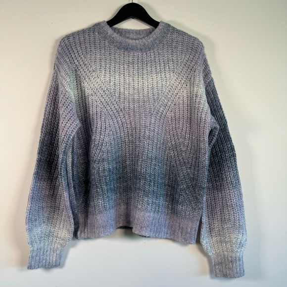 A New Day Ombre Purple Oversized Chunky Knit Crewneck Sweater  Medium NWT - Picture 1 of 6